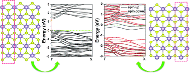 Graphical abstract: Edge-controlled half-metallic ferromagnetism and direct-gap semiconductivity in ZrS2 nanoribbons