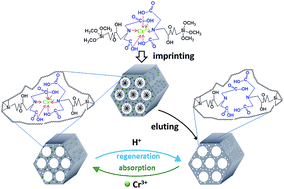 Graphical abstract: Preparation of an ion imprinted functionalized mesoporous silica for rapid and specific absorption Cr(iii) ions in effluents