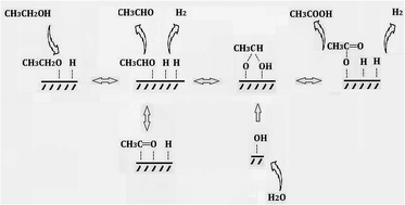 Graphical abstract: Production of acetic acid from ethanol over CuCr catalysts via dehydrogenation-(aldehyde–water shift) reaction