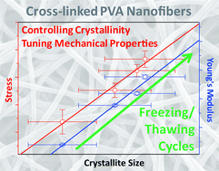 Graphical abstract: Enhancement of mechanical properties of polymeric nanofibers by controlling crystallization behavior using a simple freezing/thawing process