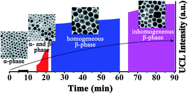 Graphical abstract: Growth phase diagram and upconversion luminescence properties of NaLuF4:Yb3+/Tm3+/Gd3+ nanocrystals