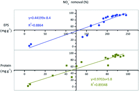 Graphical abstract: Characterization of extracellular polymeric substances produced during nitrate removal by a thermophilic bacterium Chelatococcus daeguensis TAD1 in batch cultures