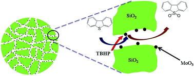 Graphical abstract: MoO3 subnanoclusters on ultrasmall mesoporous silica nanoparticles: an efficient catalyst for oxidative desulfurization