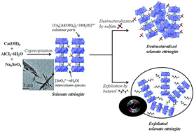 Graphical abstract: Structural transformation of selenate ettringite: a hint for exfoliation chemistry