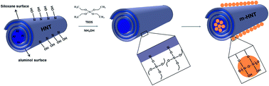 Graphical abstract: Surface treatment of halloysite nanotubes with sol–gel reaction for the preparation of epoxy composites