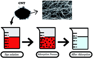 Graphical abstract: Removal of dye molecules from aqueous solution by carbon nanotubes and carbon nanotube functional groups: critical review