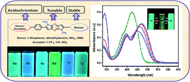 Graphical abstract: Unveiling the photophysical and morphological properties of an acidochromic thiophene flanked dipyrrolopyrazine-based chromophore for optoelectronic application