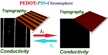 Graphical abstract: Reversible switching of PEDOT:PSS conductivity in the dielectric–conductive range through the redistribution of light-governing polymers