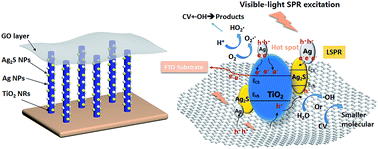 Graphical abstract: Efficient photocatalysis with graphene oxide/Ag/Ag2S–TiO2 nanocomposites under visible light irradiation