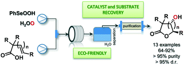 Graphical abstract: Selective continuous flow synthesis of hydroxy lactones from alkenoic acids