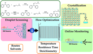 Graphical abstract: Mass spectrometric directed system for the continuous-flow synthesis and purification of diphenhydramine