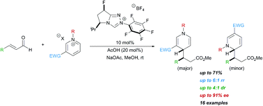 Graphical abstract: Enantioselective N-heterocyclic carbene-catalyzed nucleophilic dearomatization of alkyl pyridiniums