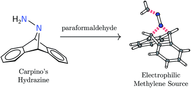 Graphical abstract: Diazomethane umpolung atop anthracene: an electrophilic methylene transfer reagent