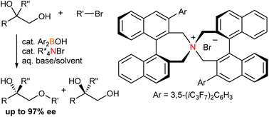 Graphical abstract: Alkylative kinetic resolution of vicinal diols under phase-transfer conditions: a chiral ammonium borinate catalysis