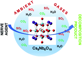 Graphical abstract: Impact of ambient gases on the mechanism of [Cs8Nb6O19]-promoted nerve-agent decomposition