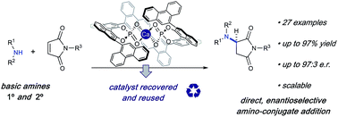 Graphical abstract: Calcium(ii)-catalyzed enantioselective conjugate additions of amines