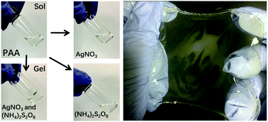 Graphical abstract: Cross-linking of COOH-containing polymers using Ag(i)-catalyzed oxidative decarboxylation in aqueous solution