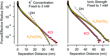 Graphical abstract: Interactions between silica particles in the presence of multivalent coions