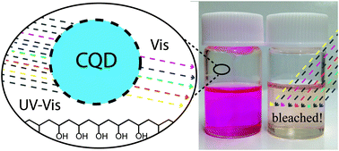 Graphical abstract: Direct synthesis of carbon quantum dots in aqueous polymer solution: one-pot reaction and preparation of transparent UV-blocking films