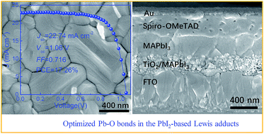 Graphical abstract: Fabrication of high quality perovskite films by modulating the Pb–O bonds in Lewis acid–base adducts