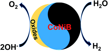 Graphical abstract: Cobalt nickel boride as an active electrocatalyst for water splitting