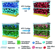 Graphical abstract: A dual-functional gel-polymer electrolyte for lithium ion batteries with superior rate and safety performances