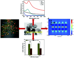 Graphical abstract: NIR absorbing Au nanoparticle decorated layered double hydroxide nanohybrids for photothermal therapy and fluorescence imaging of cancer cells