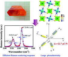 Graphical abstract: Efficient Raman scattering response and large piezoelectricity in noncentrosymmetric MnHg(SCN)4 crystals