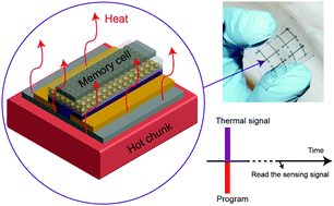 Graphical abstract: Real-time storage of thermal signals in organic memory with floating core–shell nanoparticles