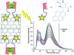 Graphical abstract: Development of pyrene-stacked carbon nanotube-based hybrid: measurement of NO3− ions using fluorescence spectroscopy