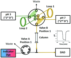 Graphical abstract: In situ measurement of pH in liquid chromatography systems using a colorimetric approach