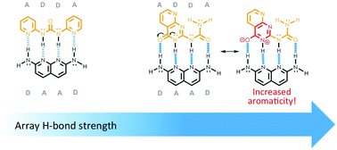 Graphical abstract: Aromaticity gain increases the inherent association strengths of multipoint hydrogen-bonded arrays