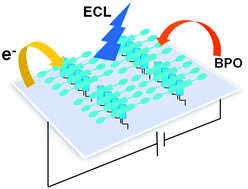 Graphical abstract: Solid state electrochemiluminescence from homogeneous and patterned monolayers of bifunctional spirobifluorene