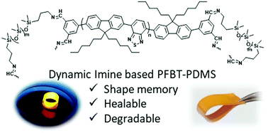 Graphical abstract: Enabling shape memory and healable effects in a conjugated polymer by incorporating siloxane via dynamic imine bond