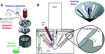 Graphical abstract: Continuous flow biodiesel production from wet microalgae using a hybrid thin film microfluidic platform