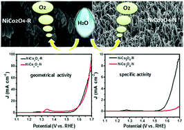 Graphical abstract: A comparative study of NiCo2O4 catalyst supported on Ni foam and from solution residuals fabricated by a hydrothermal approach for electrochemical oxygen evolution reaction