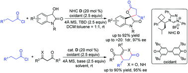 Graphical abstract: Oxidative NHC catalysis: direct activation of β sp3 carbons of saturated acid chlorides