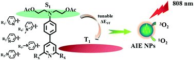 Graphical abstract: Aggregation-induced emission (AIE)-active molecules bearing singlet oxygen generation activities: the tunable singlet–triplet energy gap matters