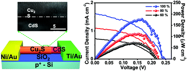 Graphical abstract: Probing the photovoltaic properties of Ga-doped CdS–Cu2S core–shell heterostructured nanowire devices