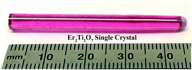 Graphical abstract: Synthesis, crystal growth and characterization of the pyrochlore Er2Ti2O7