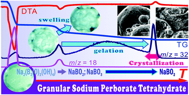 Graphical abstract: Multistep thermal decomposition of granular sodium perborate tetrahydrate: a kinetic approach to complex reactions in solid–gas systems