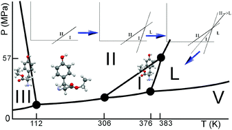 Graphical abstract: A thermodynamically consistent phase diagram of a trimorphic pharmaceutical, l-tyrosine ethyl ester, based on limited experimental data