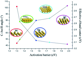 Graphical abstract: Mechanistic investigations of the Au catalysed C–H bond activations in on-surface synthesis