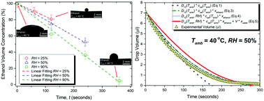 Graphical abstract: Quantifying vapor transfer into evaporating ethanol drops in a humid atmosphere