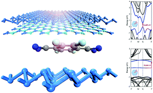 Graphical abstract: Novel electronic structures and enhanced optical properties of boron phosphide/blue phosphorene and F4TCNQ/blue phosphorene heterostructures: a DFT + NEGF study