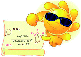 Graphical abstract: Cu2O/TiO2 nanoparticles as visible light photocatalysts concerning C(sp2)–P bond formation