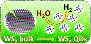 Graphical abstract: Electrochemically chopped WS2 quantum dots as an efficient and stable electrocatalyst for water reduction