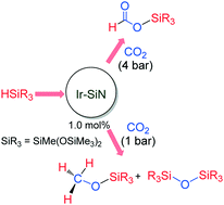 Graphical abstract: Ir-catalyzed selective reduction of CO2 to the methoxy or formate level with HSiMe(OSiMe3)2