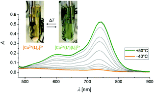 Graphical abstract: A solvent- and temperature-dependent intramolecular equilibrium of diamagnetic and paramagnetic states in Co complexes bearing triaryl amines