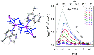 Graphical abstract: Slow magnetic relaxation in a μ1,1′-azido cobalt(ii) methylquinoline chain complex